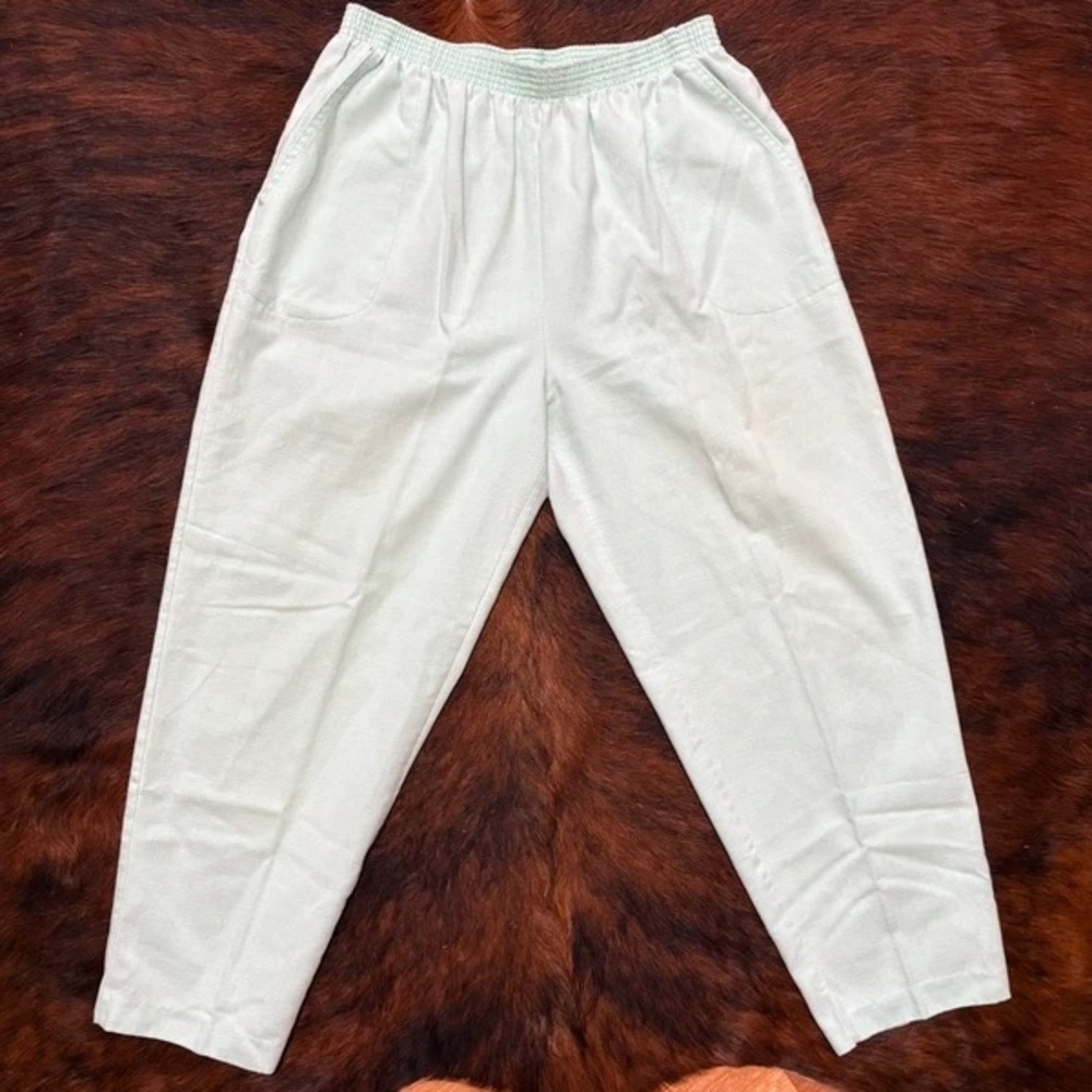 Men's Light Mint Elastic Waist Casual Pants